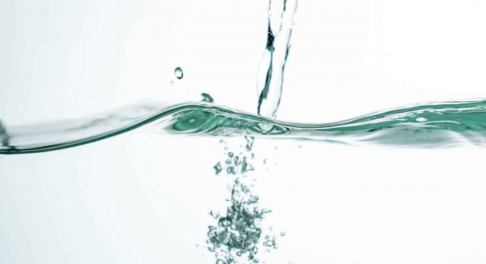 Water wave surface with bubbles of air