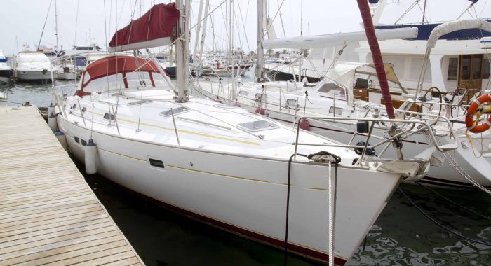 Marina sailboats in Formentera Balearic Islands Ibiza Spain