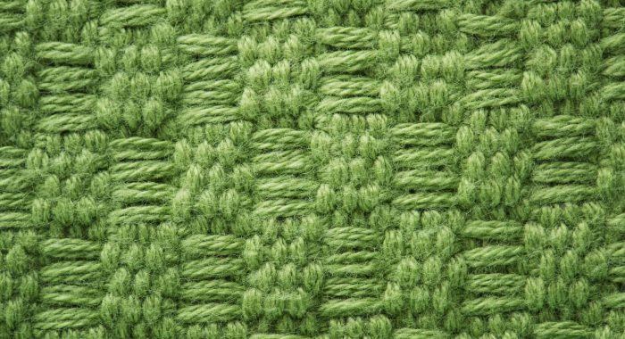 Green fabric closeup