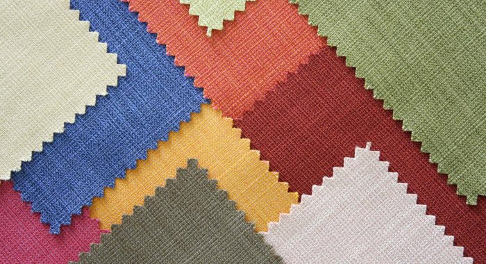 Multi color fabric texture samples