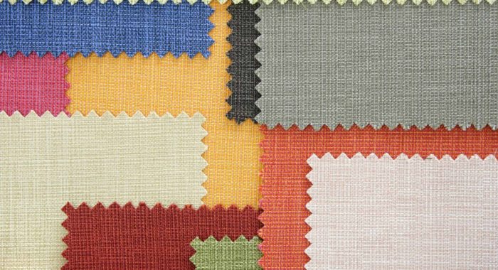Multi color fabric texture samples