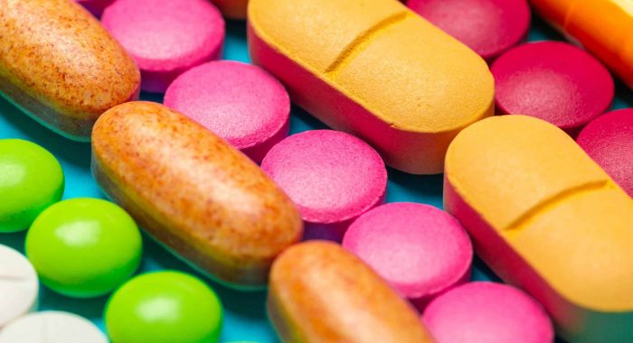 different medicine drugs, pills, tablets.